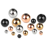 20pcs Stainless Steel Rose Plated Spacer Beads 3-8mm for DIY Bracelets