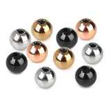 20pcs Stainless Steel Rose Plated Spacer Beads 3-8mm for DIY Bracelets