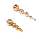 20pcs Stainless Steel Rose Plated Spacer Beads 3-8mm for DIY Bracelets