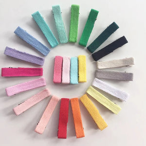 20pcs Fabric Covered Hairpin Base for DIY Girls Bows Hairpins
