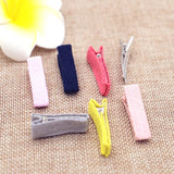 20pcs Fabric Covered Hairpin Base for DIY Girls Bows Hairpins