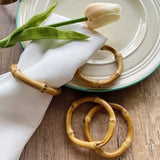 20pcs Bamboo Rings for DIY Earrings Wood Jewelry Findings