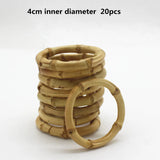 20pcs Bamboo Rings for DIY Earrings Wood Jewelry Findings