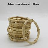 20pcs Bamboo Rings for DIY Earrings Wood Jewelry Findings