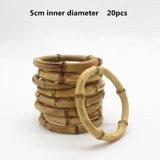 20pcs Bamboo Rings for DIY Earrings Wood Jewelry Findings