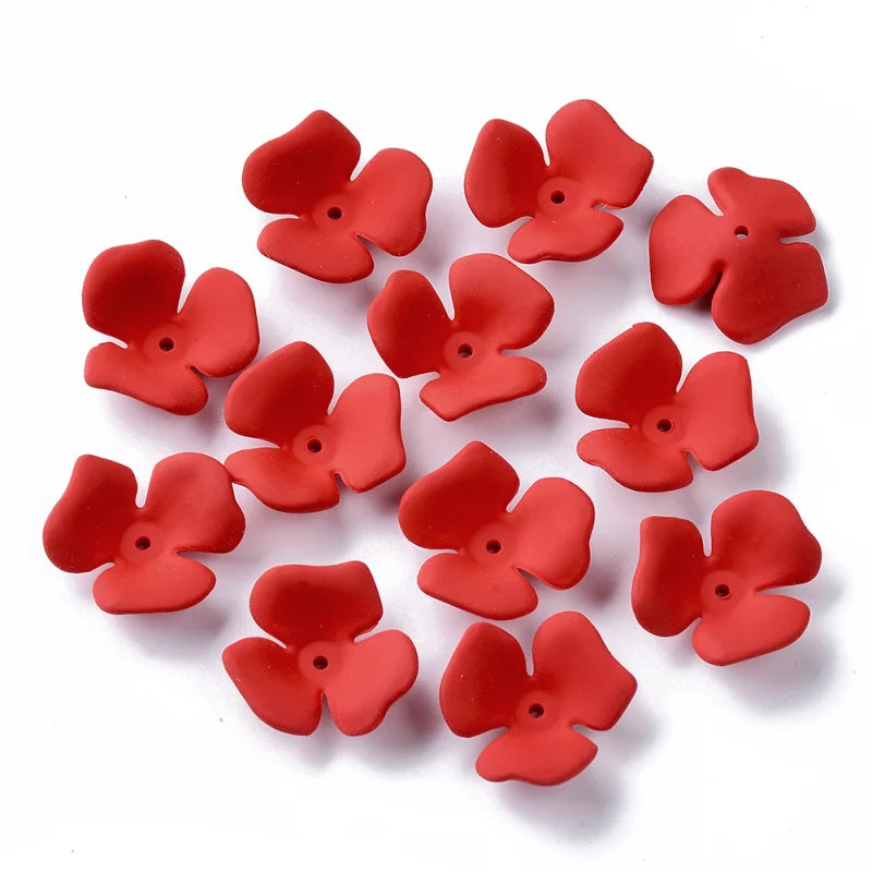 20pcs Acrylic Bead Cap Flower Spacer for Jewelry Making DIY