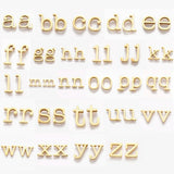 20pcs Golden Stainless Steel Alphabet Pendants for Jewelry Making
