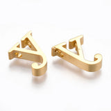 20pcs Golden Stainless Steel Alphabet Pendants for Jewelry Making