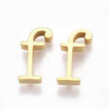 20pcs Golden Stainless Steel Alphabet Pendants for Jewelry Making