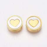 20pcs Stainless Steel Flat Beads for Jewelry Making
