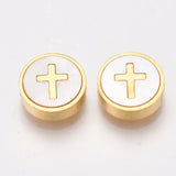 20pcs Stainless Steel Flat Beads for Jewelry Making
