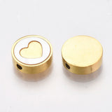 20pcs Stainless Steel Flat Beads for Jewelry Making