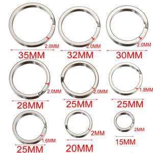20pcs Stainless Steel Split Ring for Keychain Jewelry Making