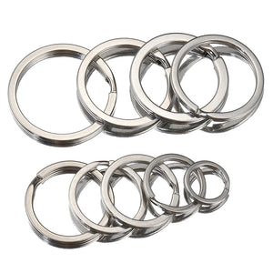 20pcs Stainless Steel Split Ring for Keychain Jewelry Making
