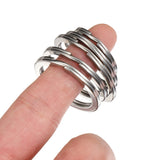 20pcs Stainless Steel Split Ring for Keychain Jewelry Making