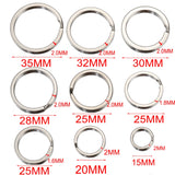 20pcs Stainless Steel Split Ring for Keychain Jewelry Making