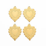 20pcs 304 Stainless Steel Sacred Heart Pendants For DIY Jewelry Making