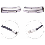 20pcs Stainless Steel Tube Clasps for Jewelry Making