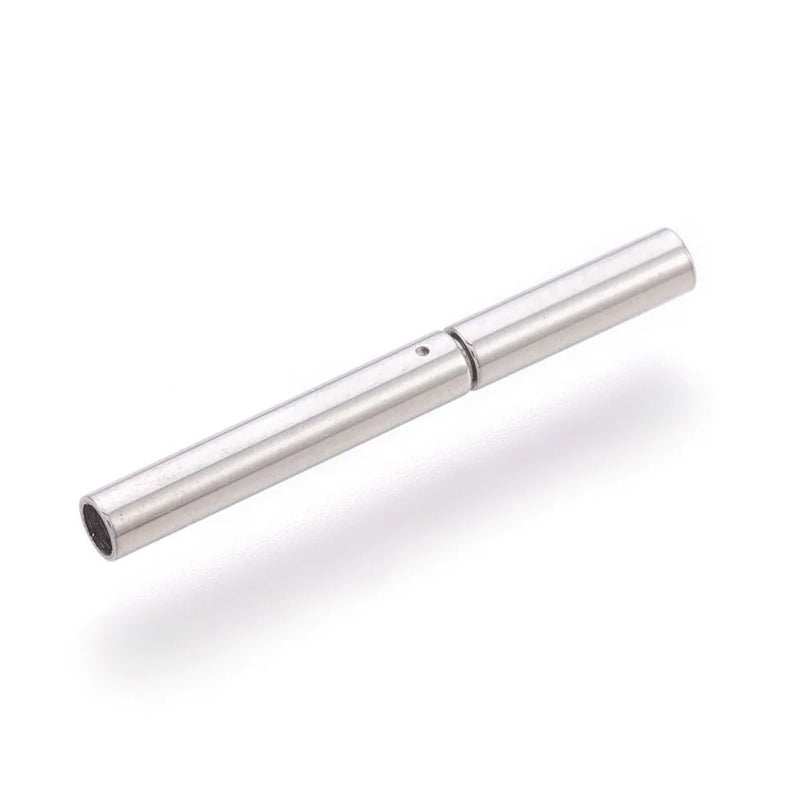20pcs Stainless Steel Tube Clasps for Jewelry Making