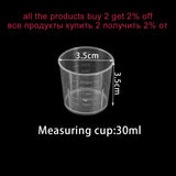 20pcs 30ml Transparent Plastic Measuring Cups Disposable Liquid Pot Container