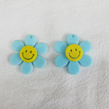 20pcs 30mm Korea DIY Smile Face Flower Pendant for Necklace Chain Charm 2021