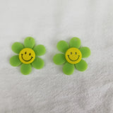 20pcs 30mm Korea DIY Smile Face Flower Pendant for Necklace Chain Charm 2021