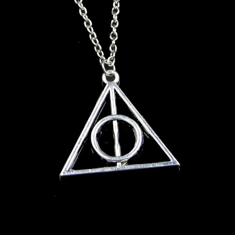 20pcs Deathly Hallows Necklace DIY Pendant Necklace Women Men Jewelry