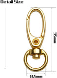 20pcs 35mm Plated Swivel Trigger Clips Metal Keyring Clasps Snap Hooks