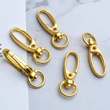 20pcs 35mm Plated Swivel Trigger Clips Metal Keyring Clasps Snap Hooks