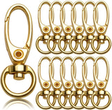 20pcs 35mm Plated Swivel Trigger Clips Metal Keyring Clasps Snap Hooks