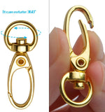 20pcs 35mm Plated Swivel Trigger Clips Metal Keyring Clasps Snap Hooks