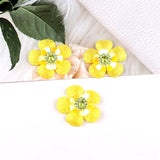 20pcs 35mm Sequined Flower Wedding Party Dress DIY Crafts Sewing Appliques