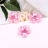 20pcs 35mm Sequined Flower Wedding Party Dress DIY Crafts Sewing Appliques