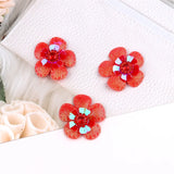 20pcs 35mm Sequined Flower Wedding Party Dress DIY Crafts Sewing Appliques