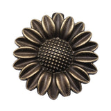 20pcs 37mm Sunflower Pendant Charm Antique Silver Pendants