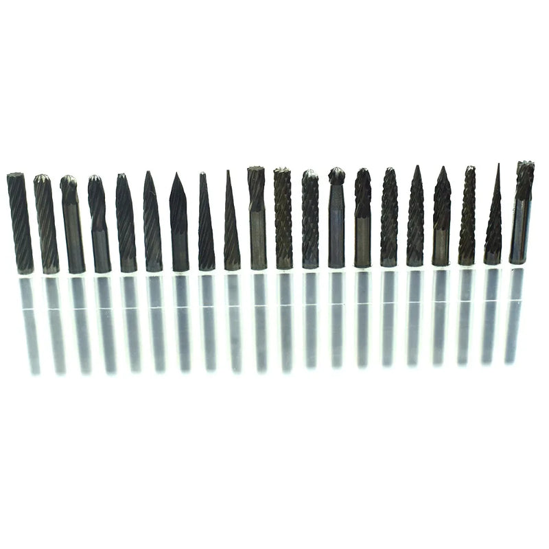 20pcs Tungsten Carbide Burr Drill Bit Metal Woodworking Milling Cutter