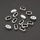 20pcs Double Barrel Slider Beads for Round Leather Cord DIY Bracelet