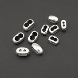 20pcs Double Barrel Slider Beads for Round Leather Cord DIY Bracelet