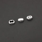 20pcs Double Barrel Slider Beads for Round Leather Cord DIY Bracelet