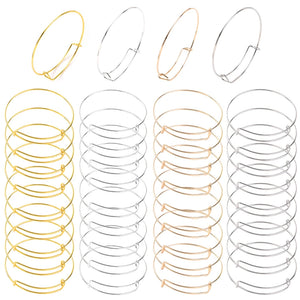 20pcs 4 Colors Adjustable Bracelet Wrist Jewelry Charm Expandable Bracelets