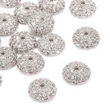 20pcs Brass Micro Pave CZ Bead Caps Jewelry Making DIY Accessories
