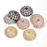 20pcs Brass Micro Pave CZ Bead Caps Jewelry Making DIY Accessories
