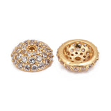 20pcs Brass Micro Pave CZ Bead Caps Jewelry Making DIY Accessories