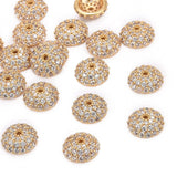 20pcs Brass Micro Pave CZ Bead Caps Jewelry Making DIY Accessories