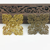 20pcs 41mm Filigree Square Metal Charms for DIY Jewelry Crafts