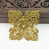 20pcs 41mm Filigree Square Metal Charms for DIY Jewelry Crafts