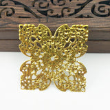 20pcs 41mm Filigree Square Metal Charms for DIY Jewelry Crafts
