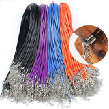 20pcs Adjustable Leather Cord Necklaces Wax Rope Lobster Clasp String Jewelry