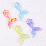20pcs Mermaid Tail Resin Cabochons for DIY Decoration