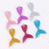 20pcs Mermaid Tail Resin Cabochons for DIY Decoration